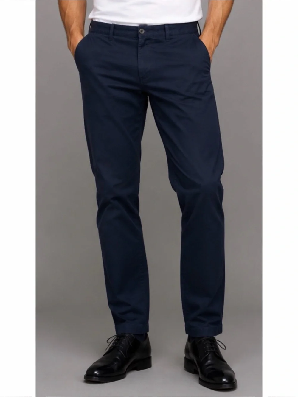J. CREW • Flex Navy Straight Fit Stretch Cotton Chino Pants, 40x32